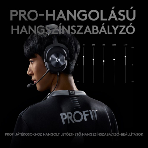 Logitech G PRO X zajszűrős Gaming headset vezetékes fekete (981-000818) 