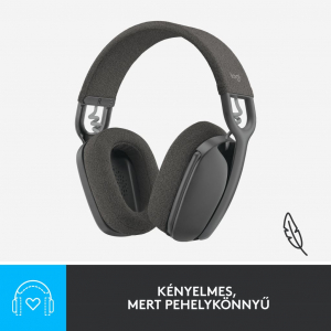 Logitech Zone Vibe 100 zajszűrős mikrofonos vezeték nélküli headset szürke (981-001213)