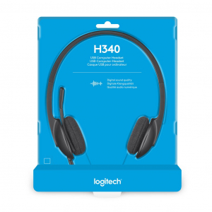 Logitech Headset H340 mikrofonos fejhallgató USB csatlakozó (981-000475 / 981-000509)