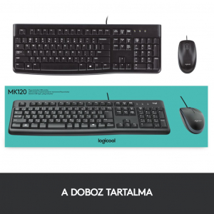 Logitech Desktop MK120 vezetékes billentyűzet és egér szett, angol (920-002563)