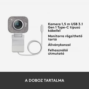 Logitech StreamCam webkamera fehér (960-001297)