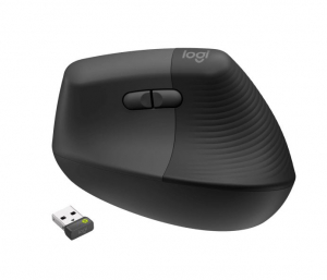 Logitech Lift for Business jobbkezes függőleges ergonómikus vezeték nélküli egér grafitszürke (910-006494)