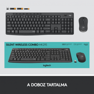 Logitech MK295 Silent vezeték nélküli billentyűzet német (Qwertz) + egér grafitszürke (920-009819)