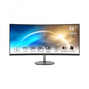 34" MSI PRO MP341CQ ívelt LCD monitor fekete (9S6-3PB2CT-002)
