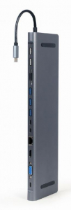 Gembird Multi Port Adapter USB Type C 9in1 USB hub (A-CM-COMBO9-01)