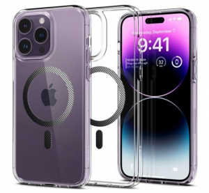 Spigen Ultra Hybrid Mag Apple iPhone 14 Pro Carbon Fiber MagSafe tok fekete (ACS04971)
