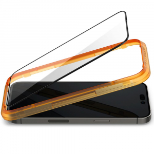 Spigen AlignMaster GLAS.tR Full Cover Apple iPhone 14 Pro kijelzővédő fólia fekete kerettel 2db (AGL05216)