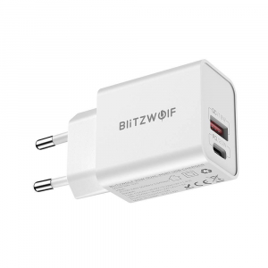 Blitzwolf BW-S20 hálózati töltőadapter USB-A és USB-C 20W fehér