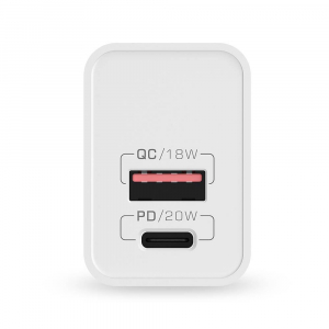 Blitzwolf BW-S20 hálózati töltőadapter USB-A és USB-C 20W fehér