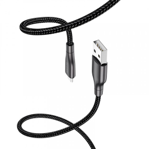 Borofone BX54 Type-C - USB-A textil bevonat&uacute; k&aacute;bel 1m fekete (1380766)
