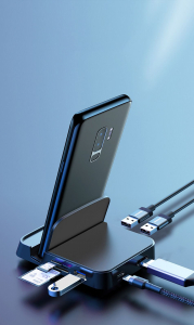 Baseus Mate asztali dokkoló Huawei és Samsung okostelefonokhoz, USB-C hub (CAHUB-AT01)