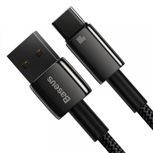 Baseus Tungsten Gold USB -USB-C kábel 100W 1m  fekete (CAWJ000001)