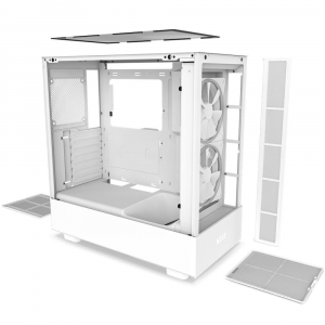 NZXT H5 Elite táp nélküli ablakos ház fehér (CC-H51EW-01)
