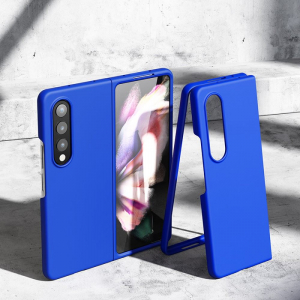 Cellect Samsung Z Fold 4 Gumírozott PC hátlap tok kék (CEL-RUB-ZFOLD4-BL)