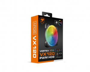 Cougar VORTEX VX 120 PWM HDB ház hűtő ventilátor (CF-VX12HB-RGB)