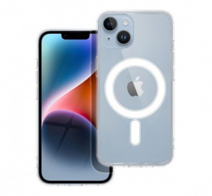 Utángyártott Apple iPhone 14 Magsafe szilikon tok átlátszó (69761)