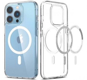 Utángyártott Apple iPhone 14 Magsafe szilikon tok átlátszó (69761)