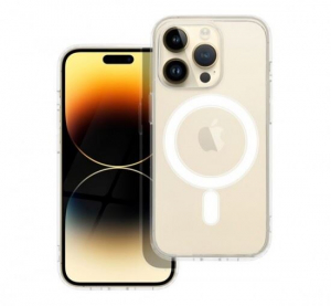 Utángyártott  Apple iPhone 14 Pro Magsafe szilikon tok átlátszó (69763)
