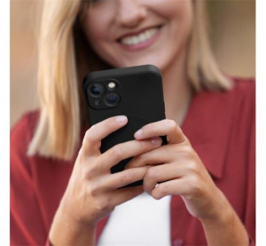 Utángyártott  Apple iPhone SE 2022/SE 2020/8/7 Magsafe szilikon tok fekete (69857)