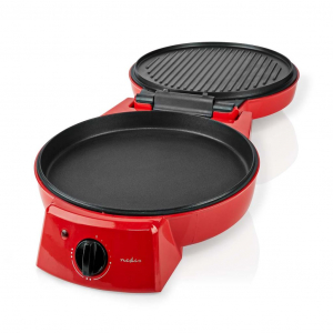 Nedis FCPM100FRD pizza- &eacute;s grills&uuml;tő piros