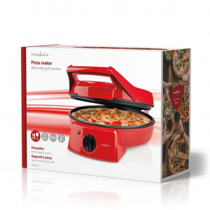 Nedis FCPM100FRD pizza- &eacute;s grills&uuml;tő piros
