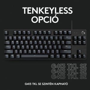 Logitech G413 SE mechanikus Gaming US billentyűzet fekete (920-010437)