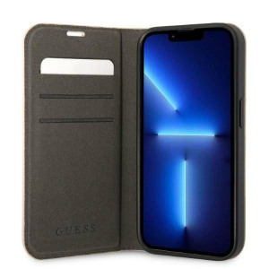 Guess 4G Vintage Gold Logo Apple iPhone 14 fliptok pink (GUBKP14SHG4SHP)