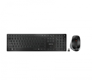 Cherry DW 9500 SLIM vezeték nélküli német billentyűzet + egér fekete-szürke (JD-9500DE-2)