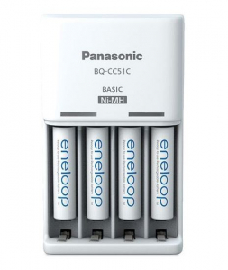 Panasonic Eneloop K-KJ51MCD04E akkumulátor töltő időzítővel + 4db AAA 800mAh akkumulátor