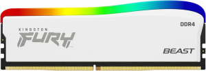 32GB 3200MHz DDR4 RAM Kingston Fury Beast White RGB SE CL16 (2x16GB) (KF432C16BWAK2/32)