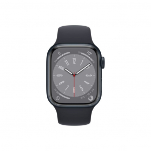 Apple Watch Series 8 GPS + Cellular 41mm éjfekete alumíniumtok, éjfekete sportszíj (MNHV3CM/A)