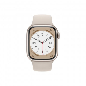 Apple Watch Series 8 GPS + Cellular 41mm csillagfény alumíniumtok, csillagfény sportszíj (MNHY3CM/A)