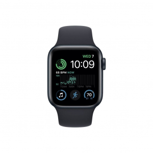Apple Watch SE (2022) GPS 40mm éjfekete alumíniumtok, éjfekete sportszíj (MNJT3CM/A)
