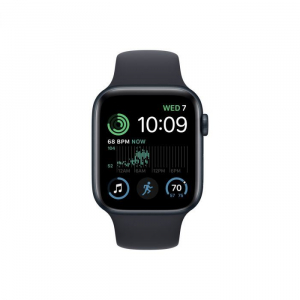 Apple Watch SE (2022) GPS 44mm éjfekete alumíniumtok, éjfekete sportszíj (MNK03CM/A)