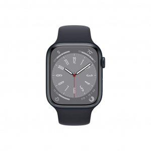 Apple Watch Series 8 GPS + Cellular 45mm éjfekete alumíniumtok, éjfekete sportszíj (MNK43CM/A)