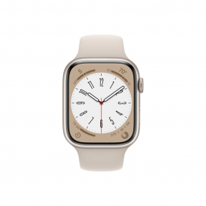 Apple Watch Series 8 GPS 45mm csillagfény alumíniumtok, csillagfény sportszíj (MNP23CM/A)