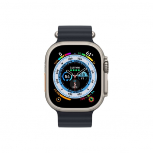 Apple Watch Ultra GPS + Cellular 49mm titántok, éjfekete óceán szíj (MQFK3CM/A)