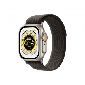 Apple Watch Ultra GPS + Cellular 49mm titántok, fekete-szürke terep pánt (S/M) (MQFW3CM/A)