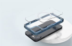 Nillkin Nature TPU Pro Magnetic Apple iPhone 13 hátlap tok kék (038413)