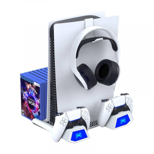 iPega PG-P5023A PlayStation 5 állvány és kiegészítő tartó fehér