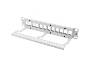 Lanberg patch panel blank 12 port 1U 10" sz&uuml;rke (PPKS-9112-S)