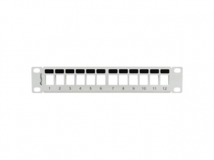 Lanberg patch panel blank 12 port 1U 10" sz&uuml;rke (PPKS-9112-S)