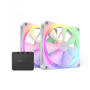 NZXT F140 RGB Twin Pack ház hűtő ventilátor 2db, 14cm fehér + vezérlő (RF-R14DF-W1)