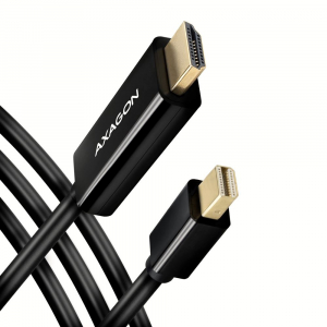 Axagon RVDM-HI14C2 Mini DisplayPort -> HDMI k&aacute;bel 1.8m fekete