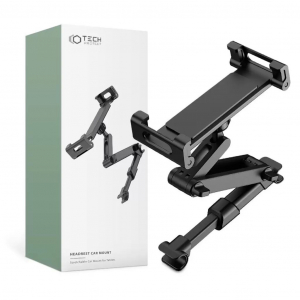 Tech-Protect forgatható/kihajtható autós telefontartó fejtámlára fekete (126249)