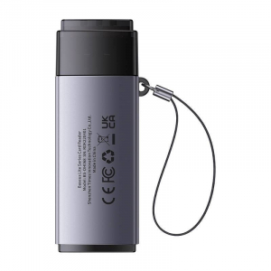 Baseus Lite Series SD/TF memóriakártya olvasó USB szürke (WKQX060013)