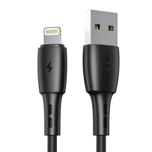Vipfan Racing X05 USB-A - Lightning kábel 3A, 3m fekete (X05LT-3m-black)