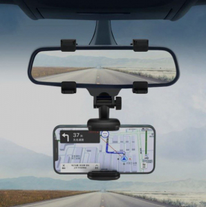 XO C70 visszapillantóra rögzíthető autós telefontartó fekete (XOP-CARHOLDER-C70-BK)
