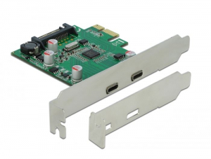 DeLock 2x USB 3.2 Gen 1 Type-C bőv&iacute;tő k&aacute;rtya PCIe (90493)