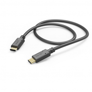 Hama USB-C - USB-C t&ouml;ltők&aacute;bel 1m fekete (201589)
